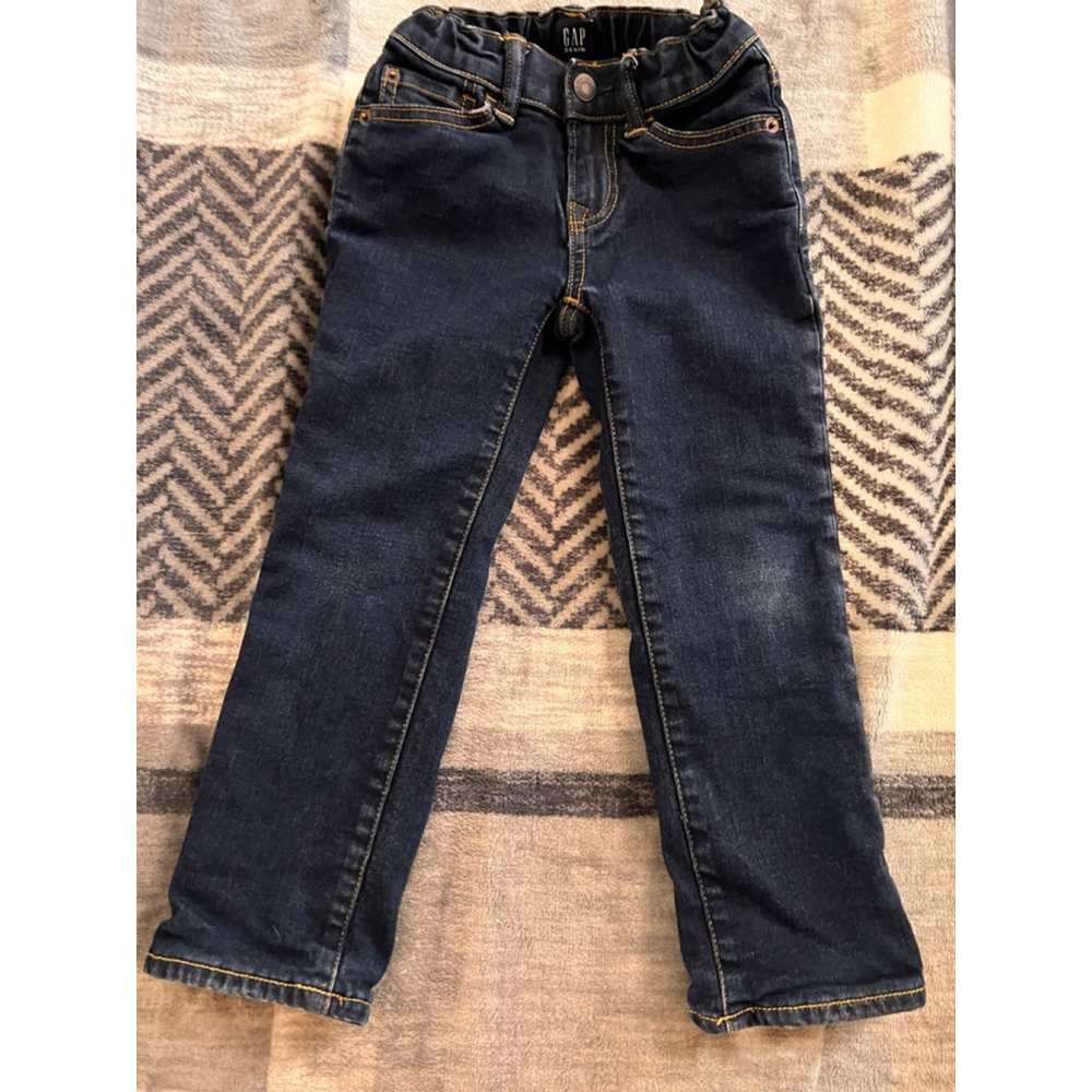 Kids Gap Denim Jeans with Red Plaid Lining Size 5